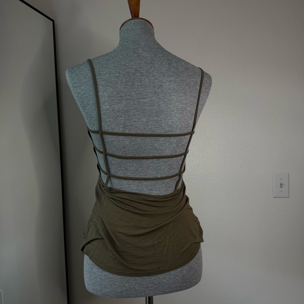 Open Back Olive Green Tank
